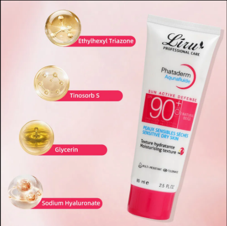 Crème solaire pour le visage Liru Sun - FPS 90